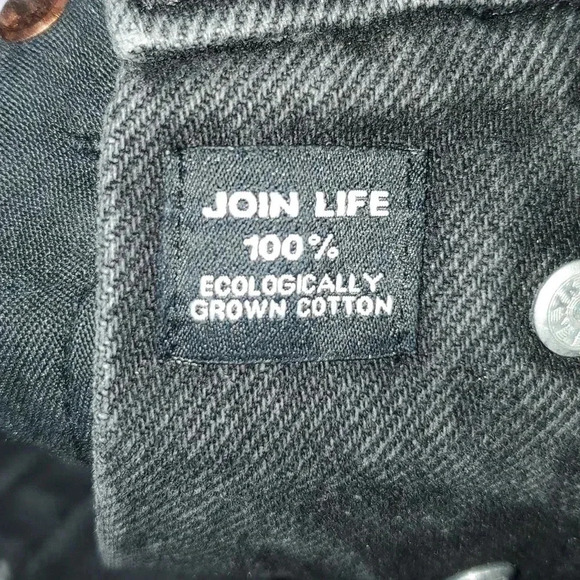 Zara Women's Relaxed Baggy Fit Button Up Black Non Distressed  Unhem Jeans Sz 2 - Picture 11 of 12